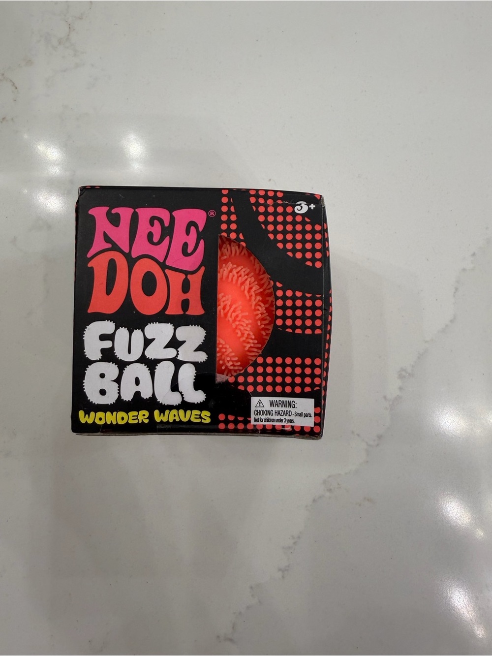 NeeDoh Fuzz Ball Wonder Waves - Pink/Orange Sensory Toy